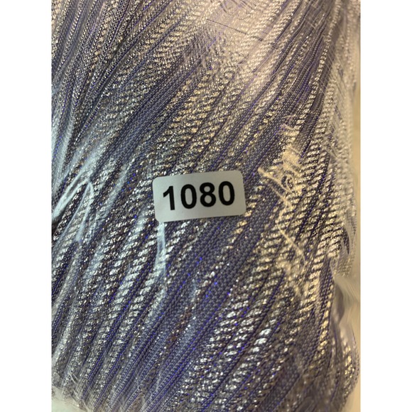 Xscape Dress Kennedy Rosette Shoulder Metallic Pleated Purple Gown Formal 18W - Picture 8 of 8